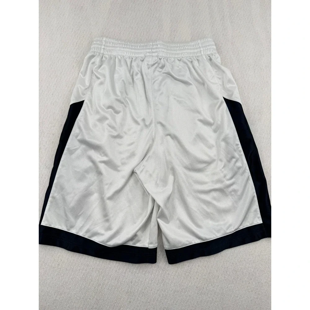 Vintage Y2K Adidas Mens Basketball Shorts White Striped Shiny Mesh Baggy M/L